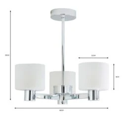 Erin 3 Light Semi Flush Ceiling Light 30 Erin 3 Light Semi Flush Ceiling Light -Dunelm 30818153 alt05