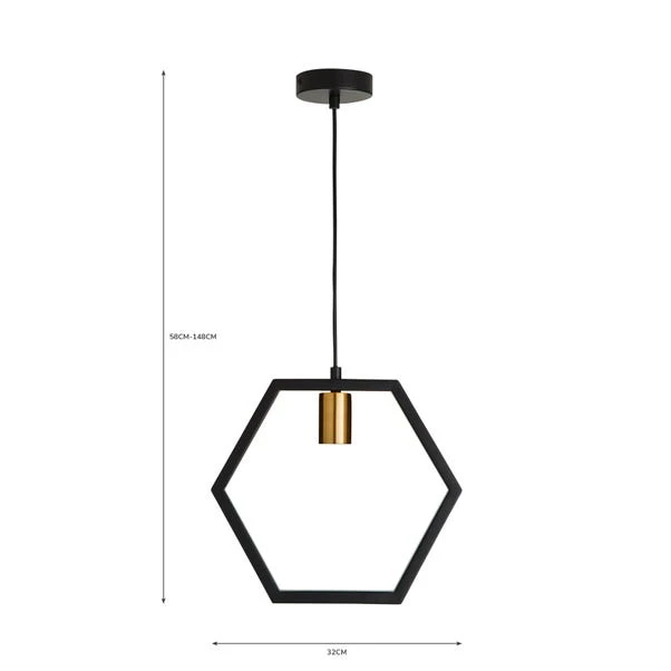 Hexagon Pendant Light 8 Hexagon Pendant Light - Image 6