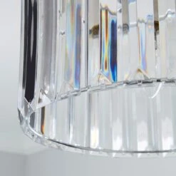 Acrylic Prism Chrome Easy Fit Pendant Shade -Dunelm 30821939 alt02