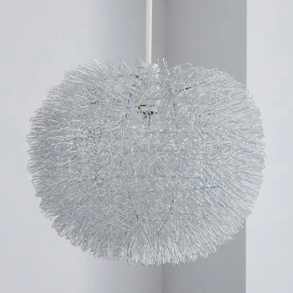 Urchin Ball Silver Easy Fit Pendant Shade 4 Urchin Ball Silver Easy Fit Pendant Shade - Image 2