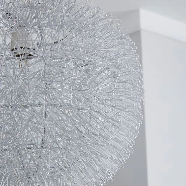 Urchin Ball Silver Easy Fit Pendant Shade 5 Urchin Ball Silver Easy Fit Pendant Shade - Image 3