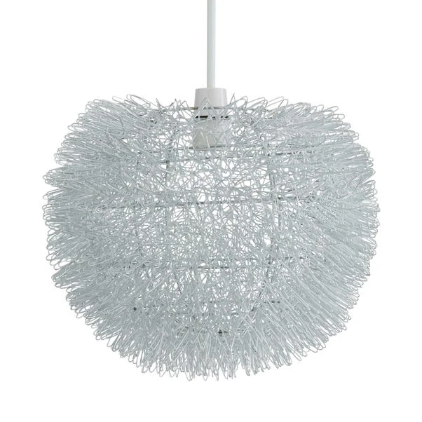 Urchin Ball Silver Easy Fit Pendant Shade 6 Urchin Ball Silver Easy Fit Pendant Shade - Image 4