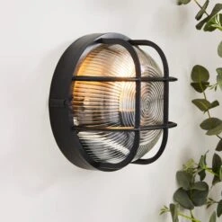 Indoor Outdoor Bulkhead Industrial Wall Light 20 Indoor Outdoor Bulkhead Industrial Wall Light -Dunelm 30832006