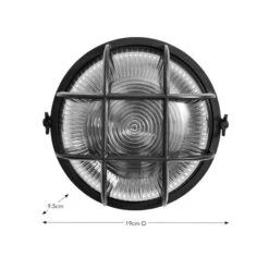 Indoor Outdoor Bulkhead Industrial Wall Light 25 Indoor Outdoor Bulkhead Industrial Wall Light -Dunelm 30832006 alt07