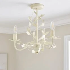 Chantelle Floral 3 Light Chandelier -Dunelm 30832008 alt01