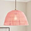 Kabir Pink String Easy Fit Pendant Shade 1 Kabir Pink String Easy Fit Pendant Shade -Dunelm 30833685