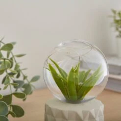 Faux Terrarium Geometric Battery Table Lamp 17 Faux Terrarium Geometric Battery Table Lamp -Dunelm 30833940 alt03