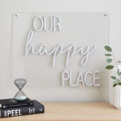 Our Happy Place Neon Sign 9 Our Happy Place Neon Sign -Dunelm 30833992 alt01