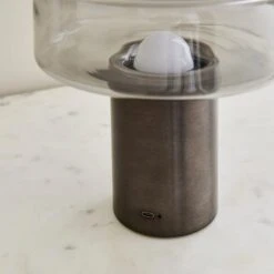 Dorien Glass Rechargeable Table Lamp 10 Dorien Glass Rechargeable Table Lamp -Dunelm 30834004 alt02