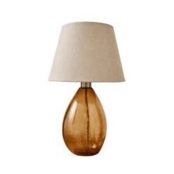 Fentress Large Recycled Glass Table Lamp 12 Fentress Large Recycled Glass Table Lamp -Dunelm 30834005 alt05