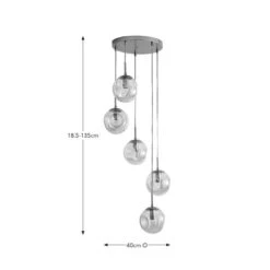 Alexis 5 Light Cluster Ceiling Light 30 Alexis 5 Light Cluster Ceiling Light -Dunelm 30834020 alt08