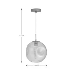 Alexis Glass Pendant Light -Dunelm 30834021 alt04