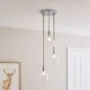 Hannam Recycled Glass 3 Light Cluster Ceiling Light 1 Hannam Recycled Glass 3 Light Cluster Ceiling Light -Dunelm 30834023