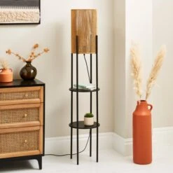 Kabir String Shelved Floor Lamp 8 Kabir String Shelved Floor Lamp -Dunelm 30834069 alt03