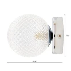 Vaughn Globe Glass Wall Light 11 Vaughn Globe Glass Wall Light -Dunelm 30834072 alt08