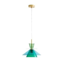 Avril Blue Layered Glass Pendant Light 10 Avril Blue Layered Glass Pendant Light -Dunelm 30834074 alt06
