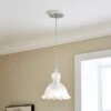 Fleur Vintage Frill Glass Pendant Light 1 Fleur Vintage Frill Glass Pendant Light -Dunelm 30834218