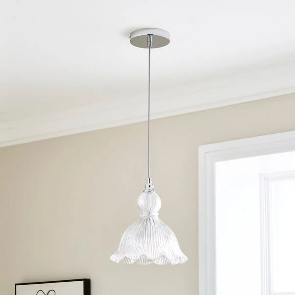 Fleur Vintage Frill Glass Pendant Light 4 Fleur Vintage Frill Glass Pendant Light - Image 2