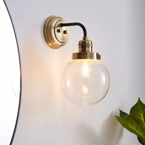 Broden Bathroom Wall Light Antique Brass 3 Broden Bathroom Wall Light Antique Brass