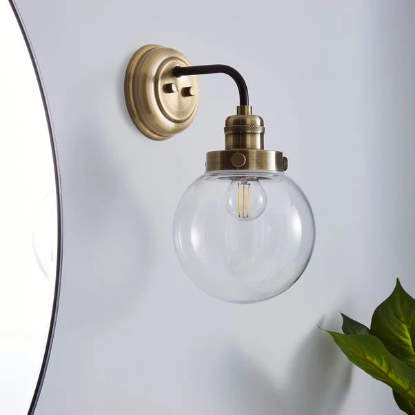 Broden Bathroom Wall Light Antique Brass 4 Broden Bathroom Wall Light Antique Brass - Image 2