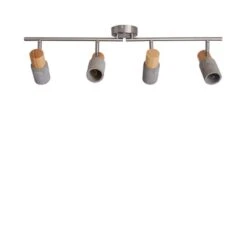 Inka 4 Light Concrete Wood Effect Semi Flush Spotlight Bar 12 Inka 4 Light Concrete Wood Effect Semi Flush Spotlight Bar -Dunelm 30856971 alt05