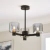 Erin 3 Light Semi Flush Ceiling Light -Dunelm 30856981