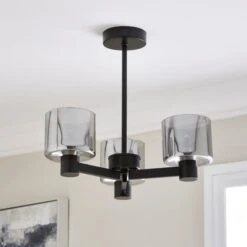 Erin 3 Light Semi Flush Ceiling Light 21 Erin 3 Light Semi Flush Ceiling Light -Dunelm 30856981 alt02