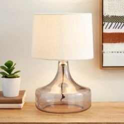 Kunal Glass Table Lamp 26 Kunal Glass Table Lamp -Dunelm 30859787