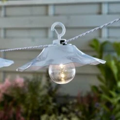 Scalloped 10 LED Indoor Outdoor Solar String Lights 9 Scalloped 10 LED Indoor Outdoor Solar String Lights -Dunelm 30864584 alt03