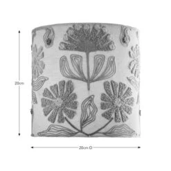 Floral Embroidered Lamp Shade 9 Floral Embroidered Lamp Shade -Dunelm 30866832 alt08