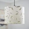 Green Leaf Embroidered Lamp Shade 1 Green Leaf Embroidered Lamp Shade -Dunelm 30866836