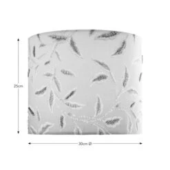 Green Leaf Embroidered Lamp Shade 10 Green Leaf Embroidered Lamp Shade -Dunelm 30866836 alt08