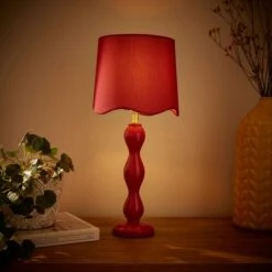 Elsie Tall Scalloped Table Lamp 18 Elsie Tall Scalloped Table Lamp -Dunelm 30866841 alt01