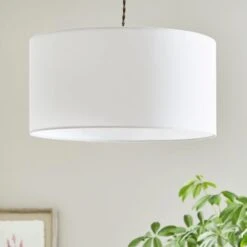Luna Shallow Drum Lamp Shade -Dunelm 30866843