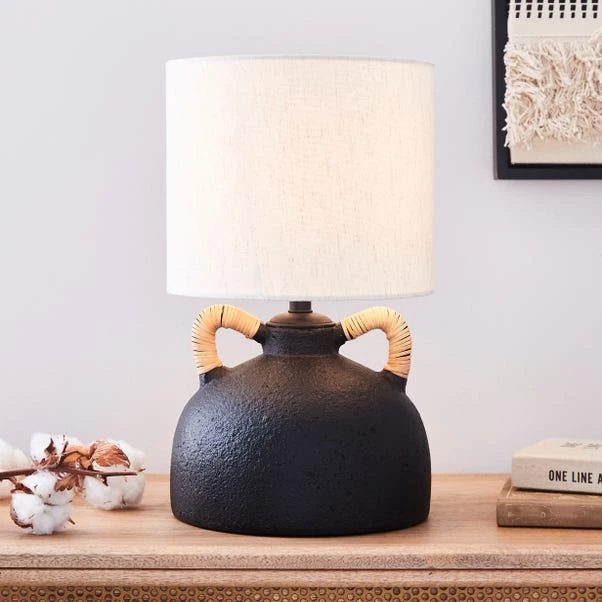 Zuri Traditional Ceramic Handle Table Lamp 3 Zuri Traditional Ceramic Handle Table Lamp