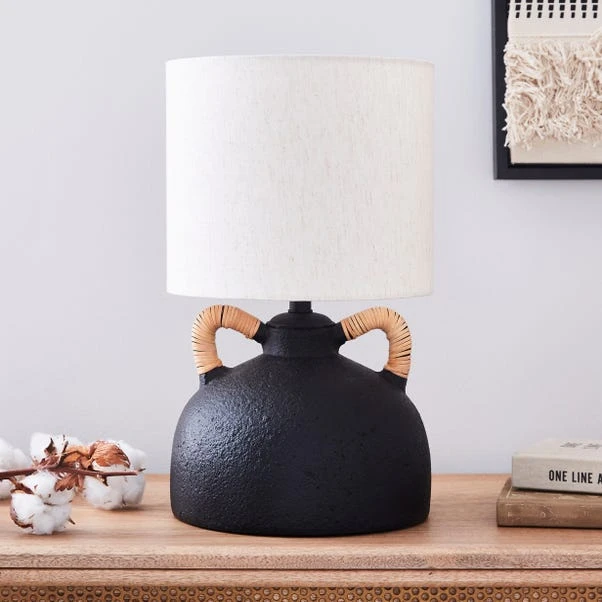 Zuri Traditional Ceramic Handle Table Lamp 5 Zuri Traditional Ceramic Handle Table Lamp - Image 3