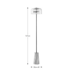 Kaeli Modern Marble Glass Floor Lamp 14 Kaeli Modern Marble Glass Floor Lamp -Dunelm 30867459 alt08