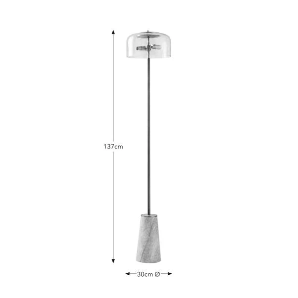 Kaeli Modern Marble Glass Floor Lamp 8 Kaeli Modern Marble Glass Floor Lamp - Image 6