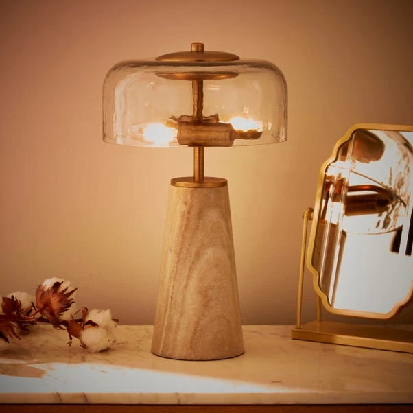 Kaeli Modern Marble Glass Table Lamp 4 Kaeli Modern Marble Glass Table Lamp - Image 2