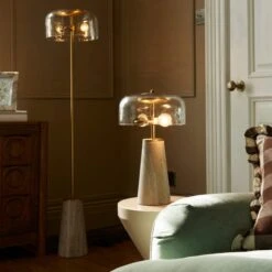 Kaeli Modern Marble Glass Table Lamp 15 Kaeli Modern Marble Glass Table Lamp -Dunelm 30867460 alt06