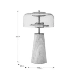 Kaeli Modern Marble Glass Table Lamp 17 Kaeli Modern Marble Glass Table Lamp -Dunelm 30867460 alt09