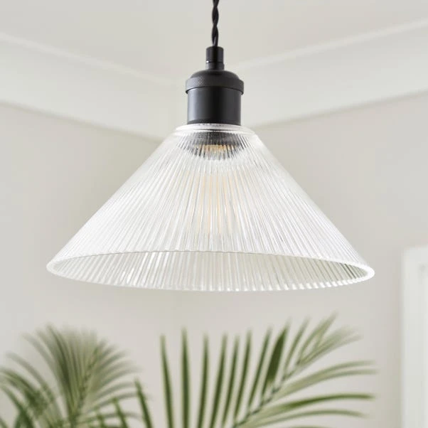 Ezra Conical Glass Easy Fit Pendant Shade 3 Ezra Conical Glass Easy Fit Pendant Shade