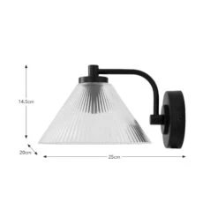 Ezra Ribbed Glass Plug In Wall Light 11 Ezra Ribbed Glass Plug In Wall Light -Dunelm 30868856 alt08