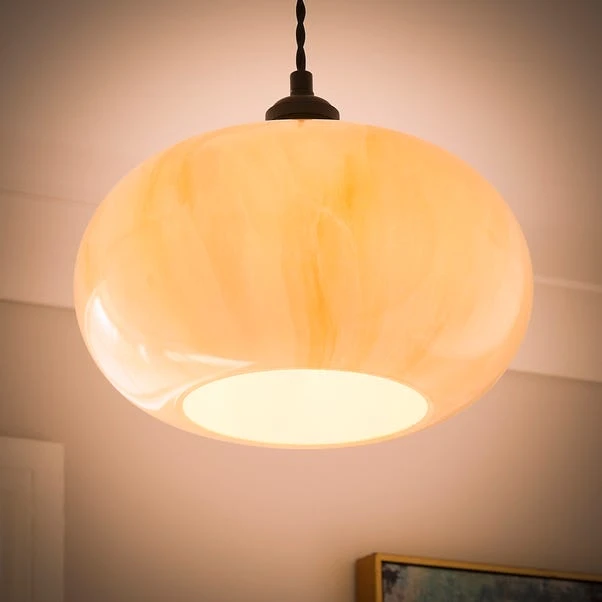 Lacey Alabaster Glass Easy Fit Pendant Shade 4 Lacey Alabaster Glass Easy Fit Pendant Shade - Image 2