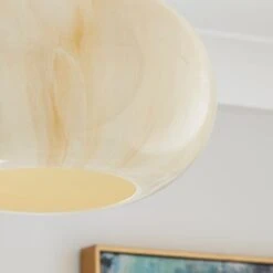 Lacey Alabaster Glass Easy Fit Pendant Shade 8 Lacey Alabaster Glass Easy Fit Pendant Shade -Dunelm 30868876 alt02