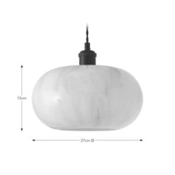 Lacey Alabaster Glass Easy Fit Pendant Shade 9 Lacey Alabaster Glass Easy Fit Pendant Shade -Dunelm 30868876 alt08
