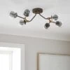 Molecular Industrial 6 Light Semi Flush Ceiling Light 1 Molecular Industrial 6 Light Semi Flush Ceiling Light -Dunelm 30868884