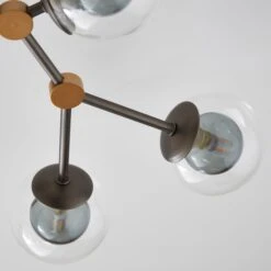 Molecular Industrial 6 Light Semi Flush Ceiling Light 10 Molecular Industrial 6 Light Semi Flush Ceiling Light -Dunelm 30868884 alt02