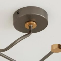 Molecular Industrial 3 Light Semi Flush Ceiling Light 22 Molecular Industrial 3 Light Semi Flush Ceiling Light -Dunelm 30868886 alt02