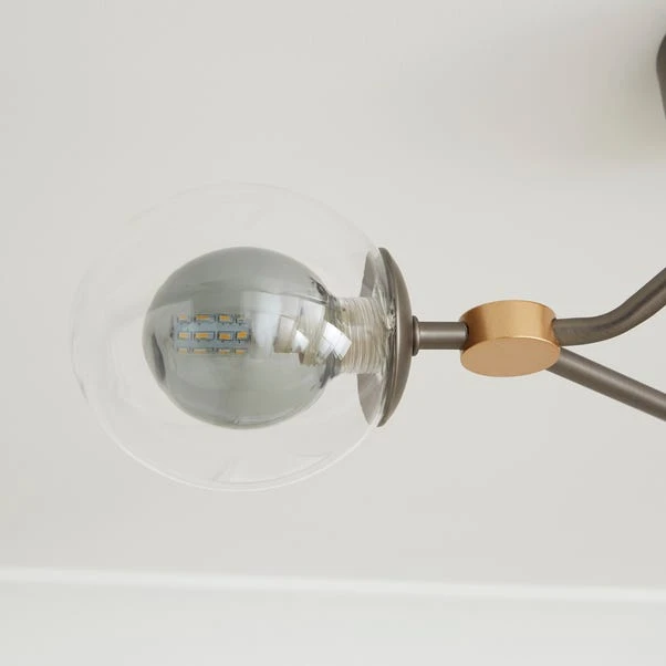 Molecular Industrial 3 Light Semi Flush Ceiling Light 12 Molecular Industrial 3 Light Semi Flush Ceiling Light - Image 10